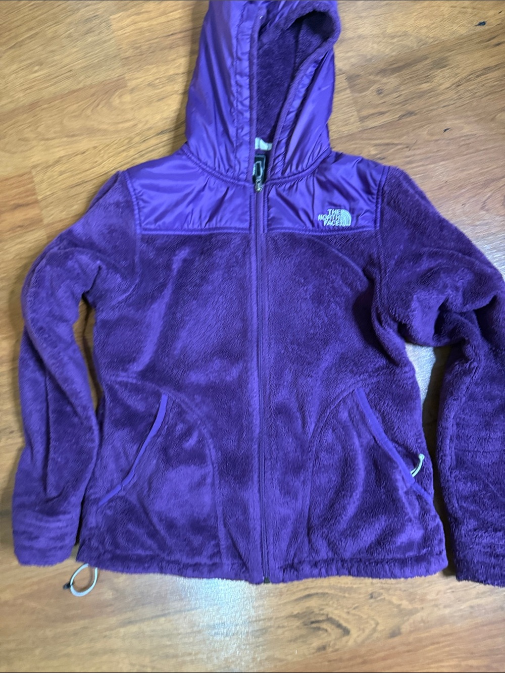 The North Face Purple Hooded Fleece Varsity Jacket